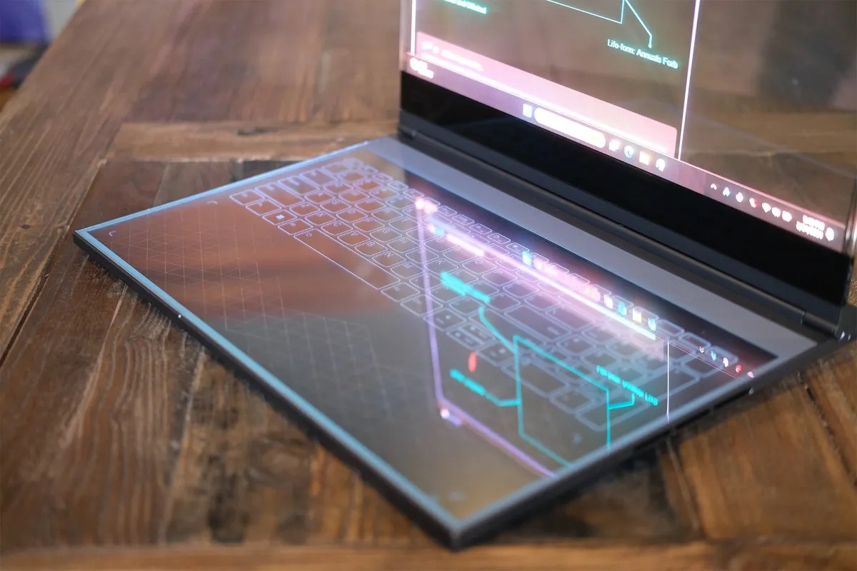 five thinkbook transparent display one