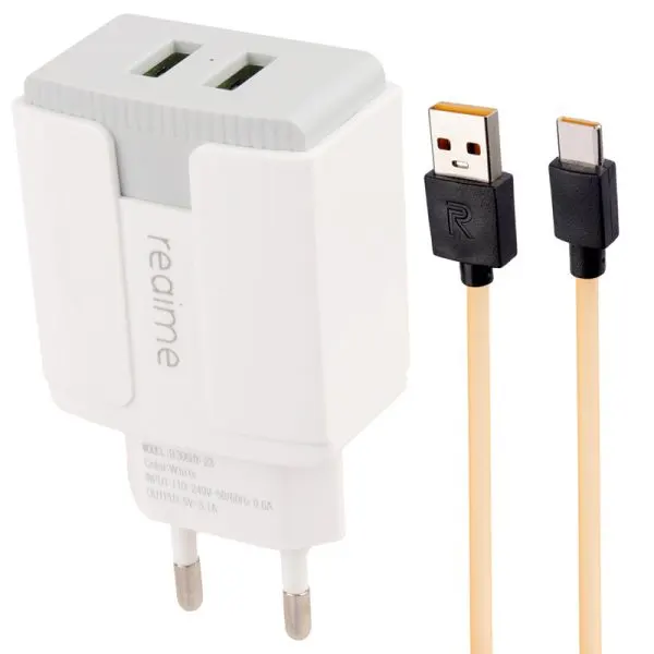 شارژر فست شارژ Realme مدل R306HY--23 3.1A 15.5W + کابل تایپ سی