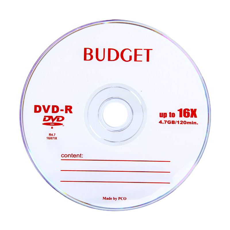 DVD خام باجت BUDGET تکی و بسته ۵۰ عددی